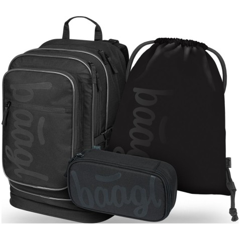 Set školní batoh + penál + sáček, Baagl Cubic Uni