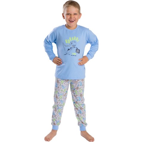 Chlapecké pyžamo Bettymode DINOSAURUS SVĚTLE MODRÁ