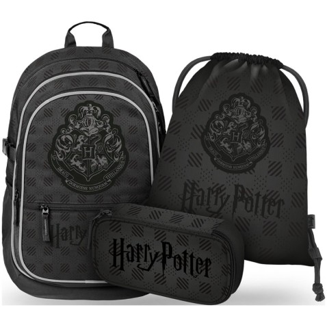 Školní set Baagl Core Harry Potter Bradavice černý: batoh, penál, sáček