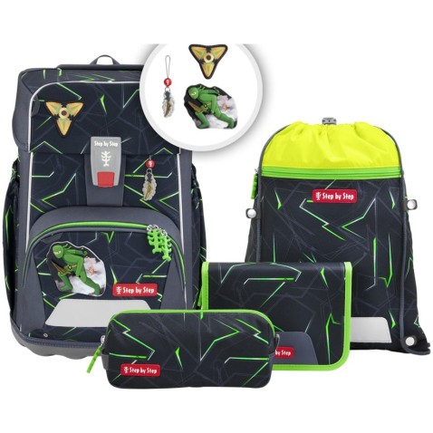 Aktovka pro prvňáčka Step by Step GIANT, Ninja Kimo - 5 dílný set, AGR certifikát