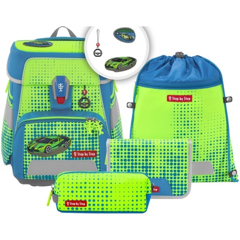 Školní set pro prvňáčky Step by Step SPACE NEON Race Car Chuck