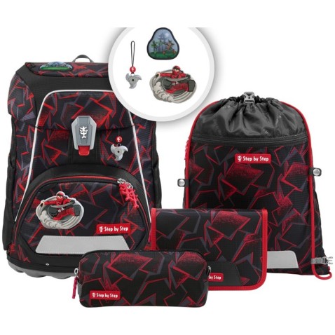 Školní aktovka Step by Step FIT, Ninja Yuma - 5 dílný set, AGR certifikát