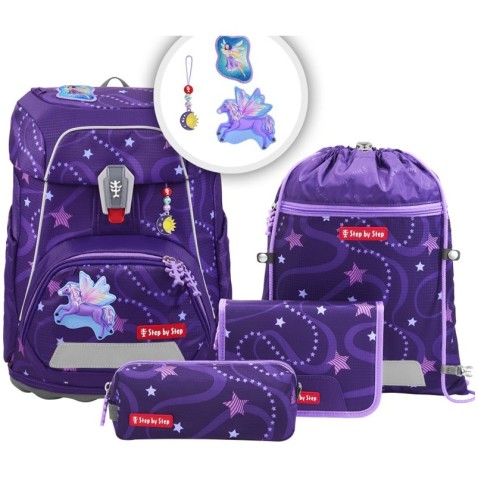 Školní taška Step by Step FIT, Pegasus Emily - 5 dílný set