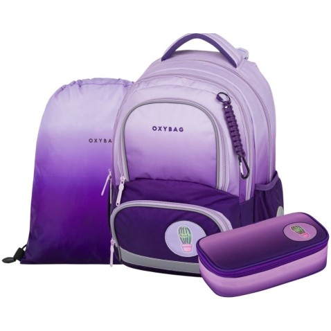 Školní batoh OXY NEXT Purple, 3dílný set