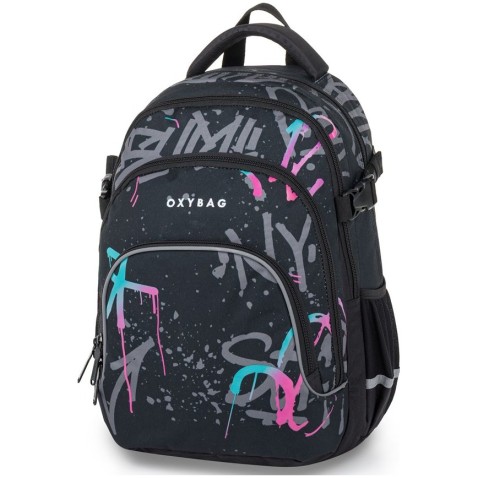 Studentský batoh OXY SCOOLER Graffiti Pink