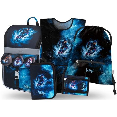 Školní aktovka Baagl Zippy Hokej 5dílný set