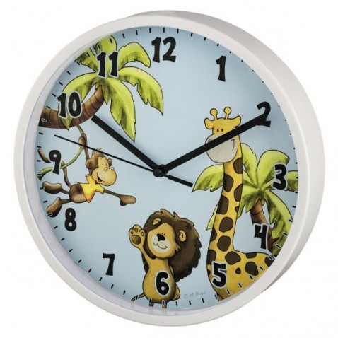 Dětské nástěnné hodiny Safari