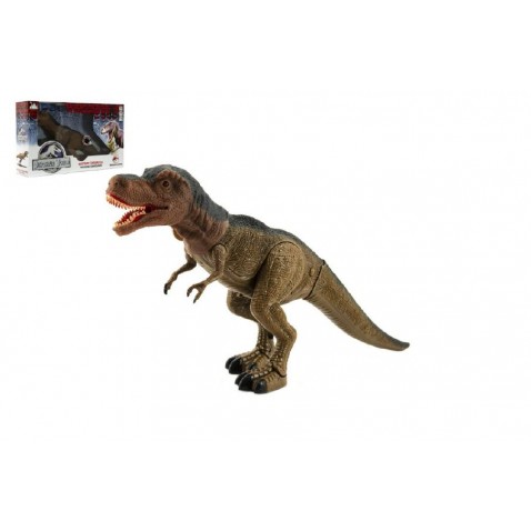 Dinosaurus tyranosaurus chodící  40cm na baterie se světlem se zvukem