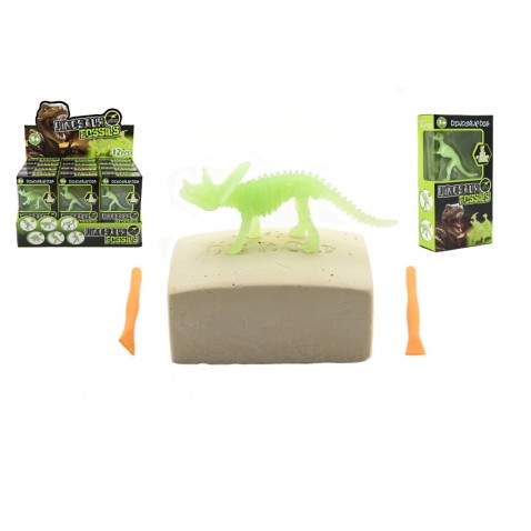 Dinosaurus svítící ve tmě+fosilie  12 druhů