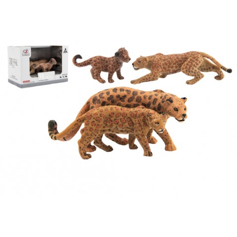 Zvířátka safari ZOO 12cm sada  2ks jaguár 2 druhy