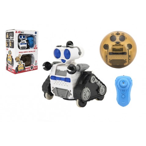 Robot RC plast pásový na dálkové ovládání s koulí