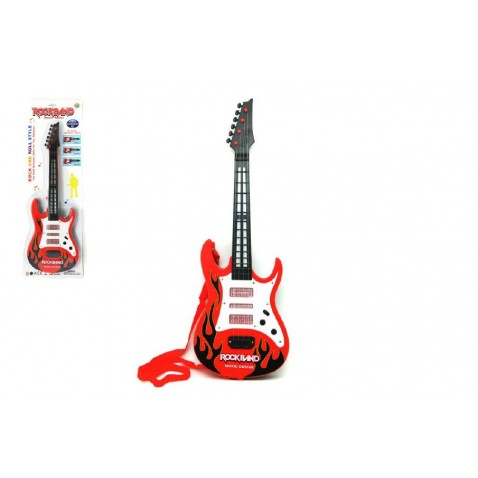 Kytara plast 54cm na baterie se zvukem a světlem