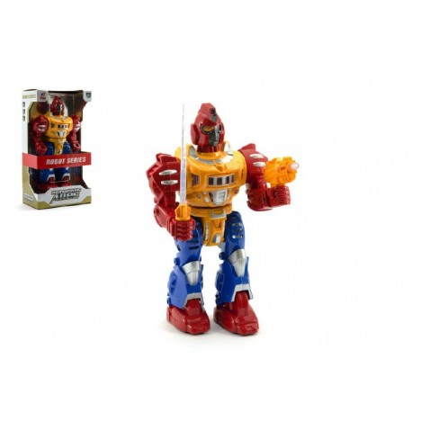 Robot chodící  30cm na baterie se světlem se zvukem