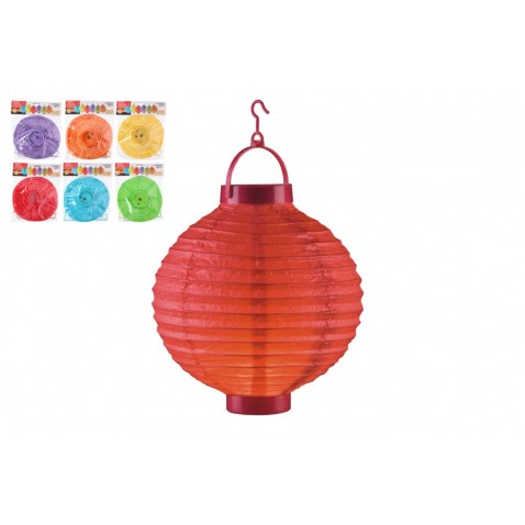 Lampion průměr 20cm LED na baterie 6 druhů  (bez hůlky) karneval