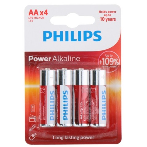 Baterie Philips AA(LR6) 1,5V 4ks  Alkaline