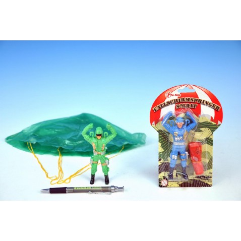 Parašutista voják  11cm s padákem