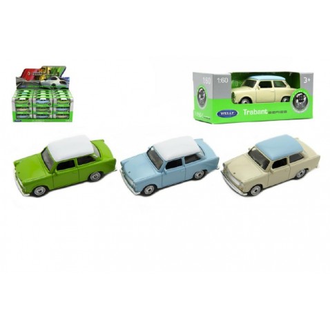 Auto Welly Trabant 1:60 kov 7cm mix barev volný chod