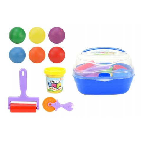 Sada Modelína/plastelína Super Dough 6x55g s doplňky v kufříku