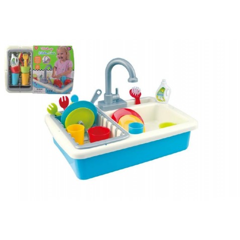 Dřez na mytí nádobí + kohoutek na vodu na baterie 20ks