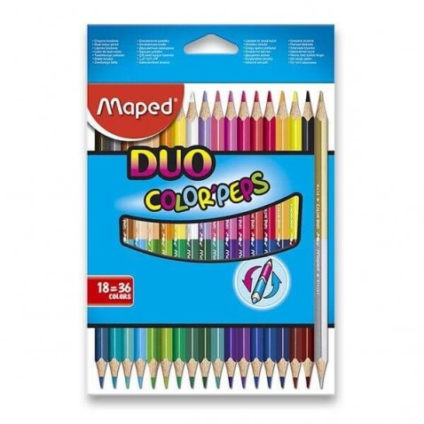 Pastelky Maped Color'Peps Duo - oboustranné, 36 barev
