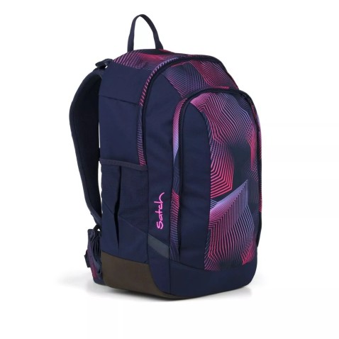 Studentský batoh Ergobag Satch match plus - Seismic Pink