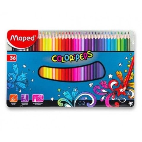 Pastelky Maped Metal Box 36 ks