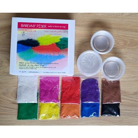 Barevný písek - malá sada 10x20g