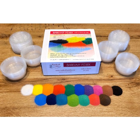 Barevný písek pro děti - velká sada 17x40g