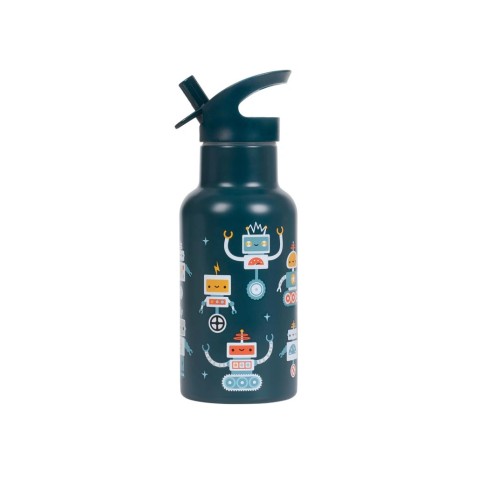 A Little Lovely Company - nerezová láhev na pití, 350 ml – roboti