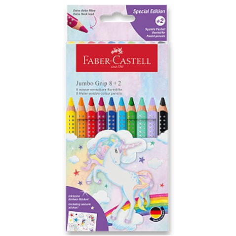 Pastelky Faber-Castell Colour Grip Jumbo Unicorn 10 barev