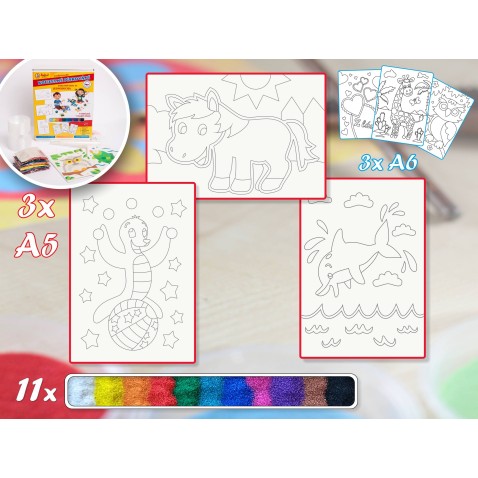 Základní sada  JEDNODUCHÁ 2 - Barevné pískování obrázků