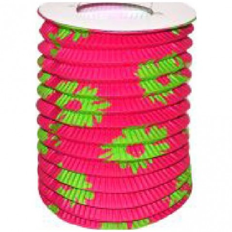 Lampion válec 15 cm Květiny