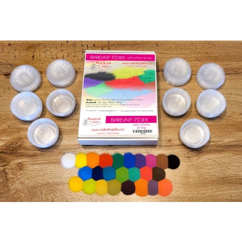 Barevný písek - střední sada 25x20g