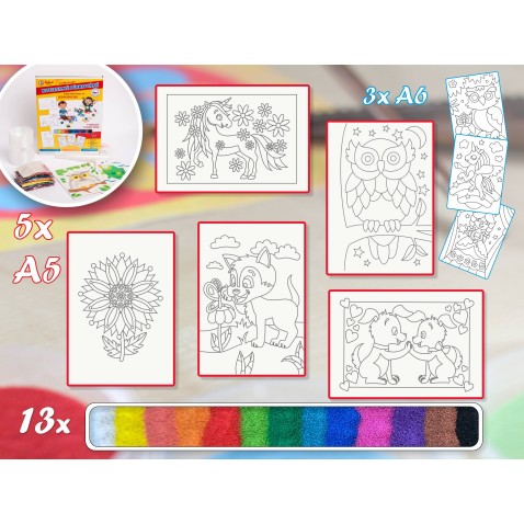 Malování pískem PRO HOLKY 5 sada střední