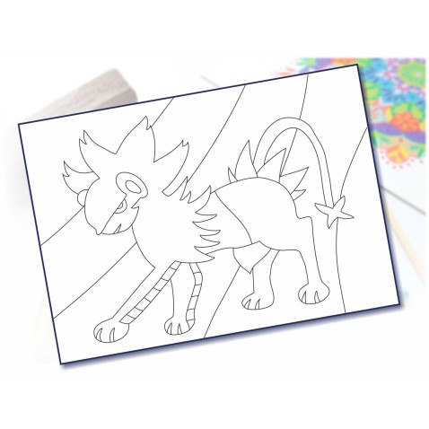 Malování pískem šablona A4 animák 4