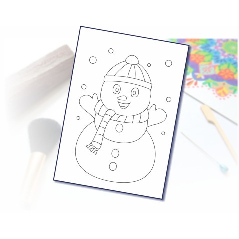Šablona na pískování sněhuláček A6