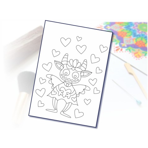 Malování pískem šablona A4 příšerka 3