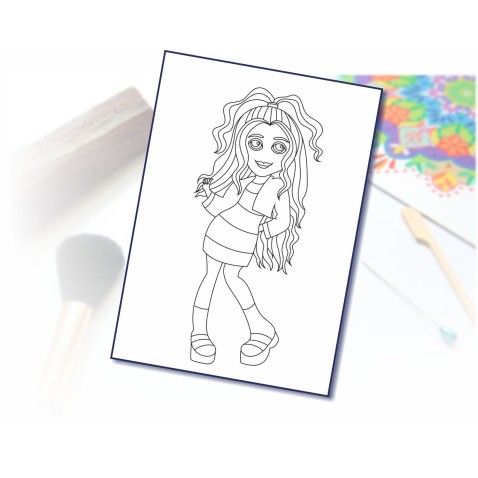 Malování pískem šablona A4 rebelka 3