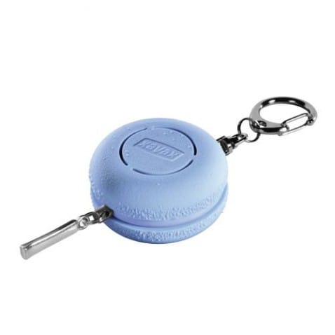 Osobní alarm Xavax Makronka s kroužkem na klíče, modrý