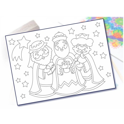 Malování pískem šablona A4 Tři Králové