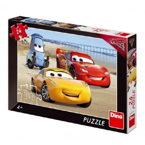 Puzzle Cars/Auta na pláži 24 dílků 26x18 cm