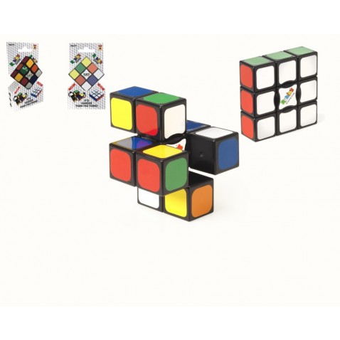 Rubikova kostka hlavolam EDGE 3x3x1 plast 6x6x2cm na kartě