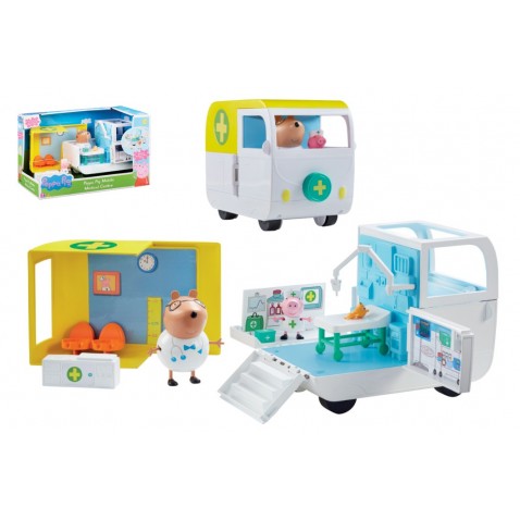 Lékařská pojízdná ordinace plast Prasátko Peppa/Peppa Pig s doplňky