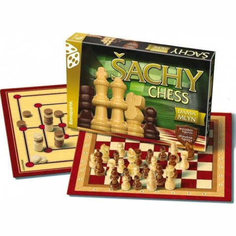 Šachy, dáma, mlýn společenská hra