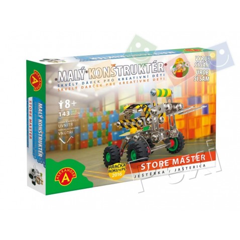 Malý konstruktér ještěrka Store Master kov 143ks stavebnice