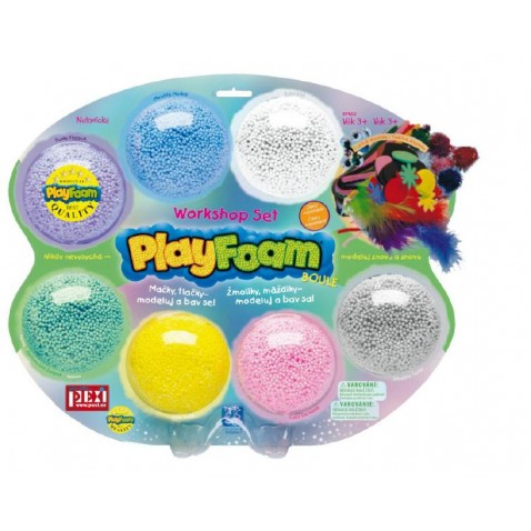 PlayFoam Modelína/Plastelína kuličková s doplňky 7 barev