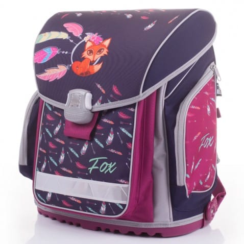 Školní anatomická aktovka Premium Flexi Liška