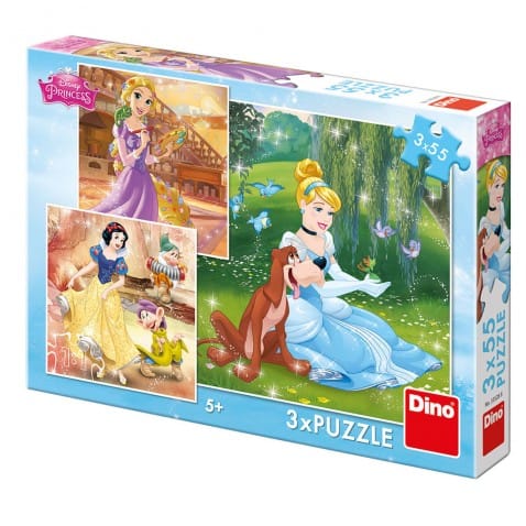Puzzle Princezny  3x55 dílů