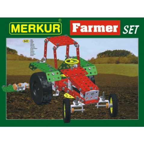 Stavebnice MERKUR Farmer Set 20 modelů 341ks