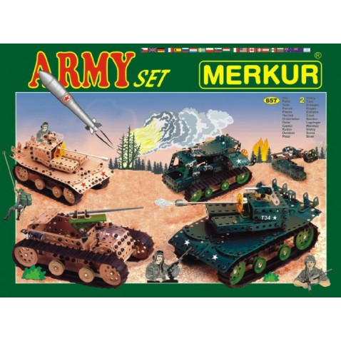 Stavebnice MERKUR Army Set 657ks 2 vrstvy